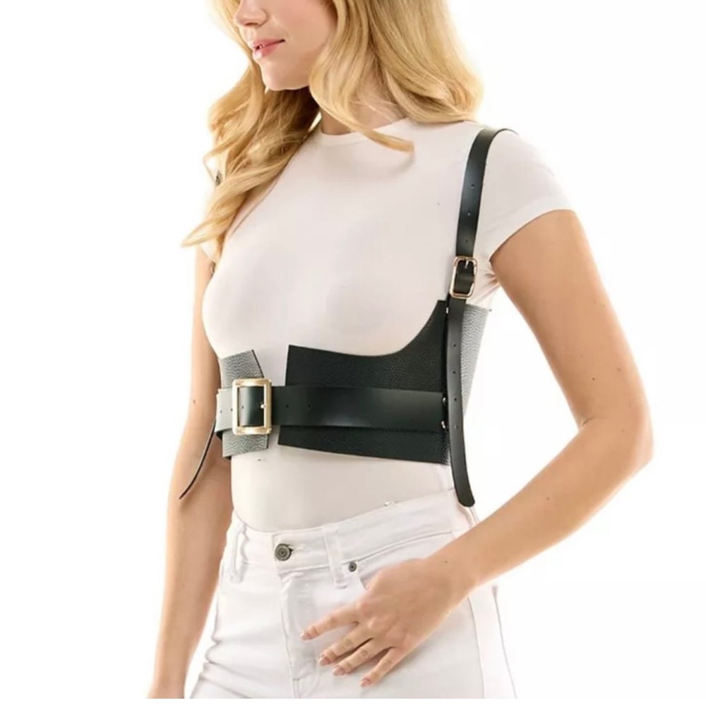 Adult Leather Corset One-Buckle Harness Belt